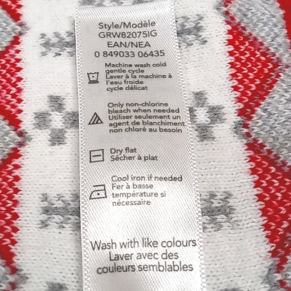 George baby red, white, and grey knit fair isle sweater US 6-12M - Picture 5 of 5
